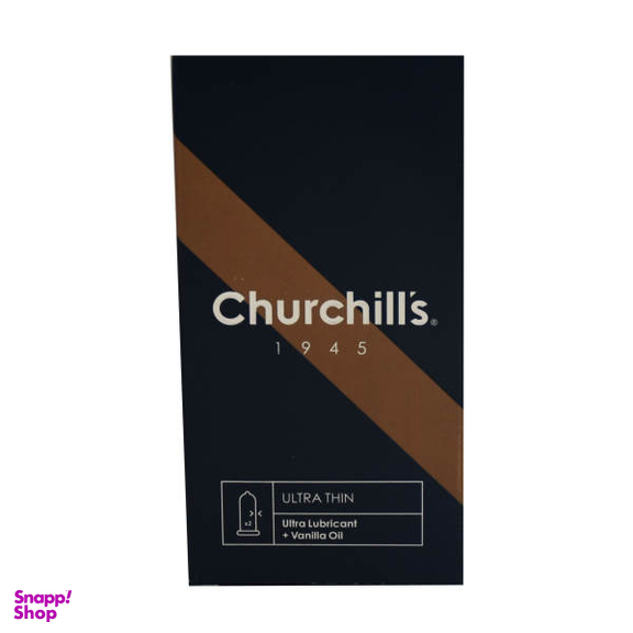 کاندوم چرچیلز (Churchill's) مدل Ultra Thin Lubricant 1945 بسته 12 عددی