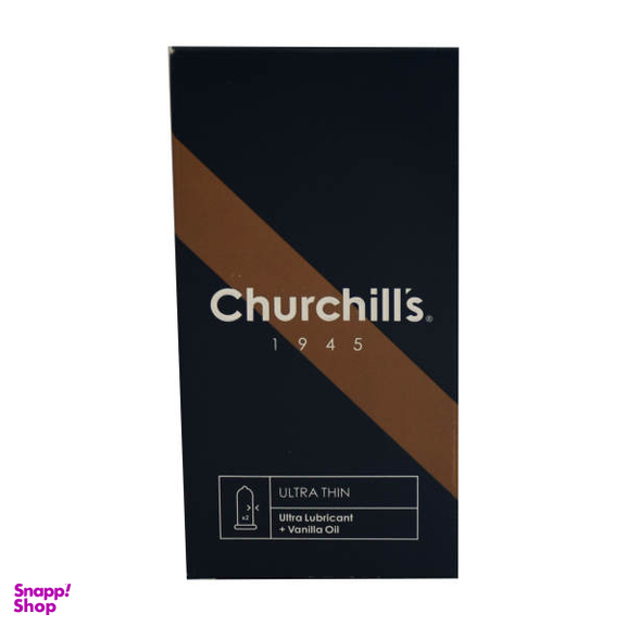 کاندوم چرچیلز (Churchill's) مدل Ultra Thin Lubricant 1945 بسته 12 عددی