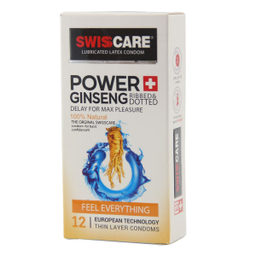 کاندوم سوییس کر (Swisscare) مدل Gensing بسته 12 عددی