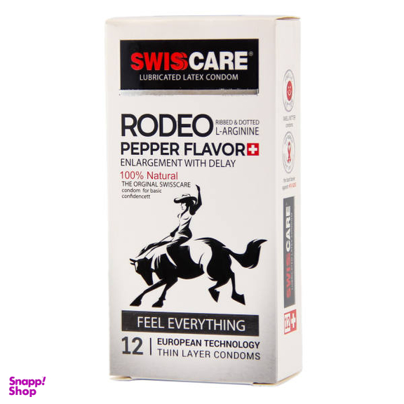 کاندوم سوییس‌کر (Swisscare) مدل Rodeo بسته 12 عددی