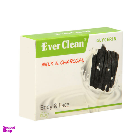 صابون شستشو اورکلین (Ever clean) مدل Milk & Charcoal وزن 65 گرم