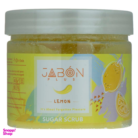 اسکراب شکری لایه بردار پوست ژبن پلاس (Jabon plus) مدل Lemon وزن 450 گرم