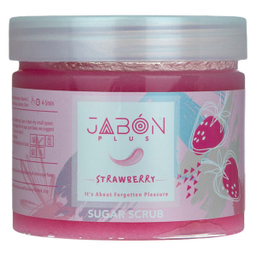 اسکراب شکری لایه بردار پوست ژبن پلاس (Jabon plus) مدل Strwberry وزن 450 گرم