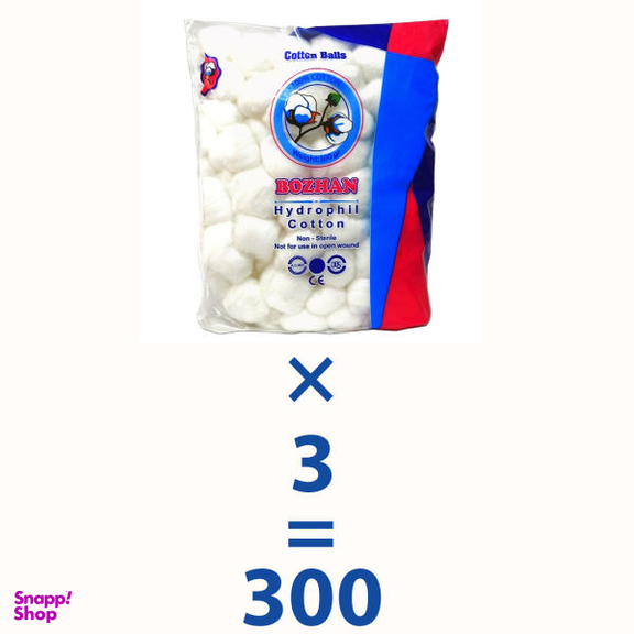 پنبه آرایشی پنبه هیدروفیل بوژان (bozhan) مدل 27003 وزن 100 گرم مجموعه 3 عددی