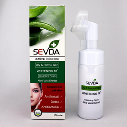 فوم شستشو صورت سودا (Sevda) مدل Aloe Vera And Black Charcoal حجم 150 میلی‌لیتر