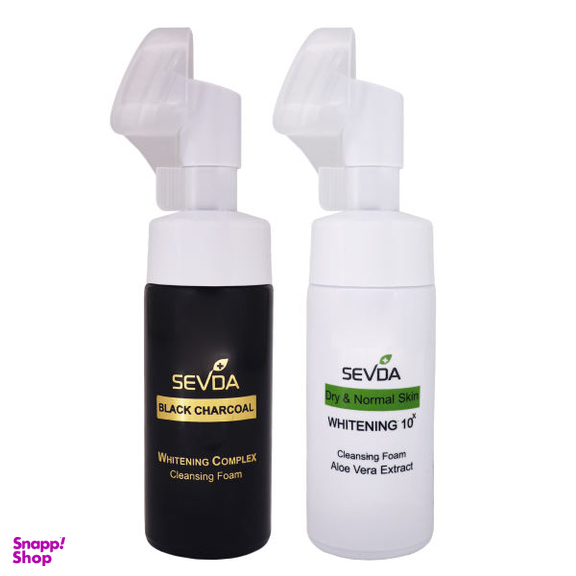 فوم شستشو صورت سودا (Sevda) مدل Aloe Vera And Black Charcoal حجم 150 میلی‌لیتر