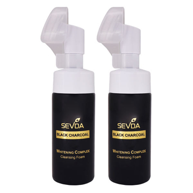فوم شستشو صورت سودا (Sevda) مدل Black Charcoal حجم 150 میلی‌لیتر مجموعه 2 عددی