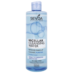 محلول پاک‌ کننده صورت سودا (Sevda) مدل Micellar Water حجم 500 میلی‌لیتر