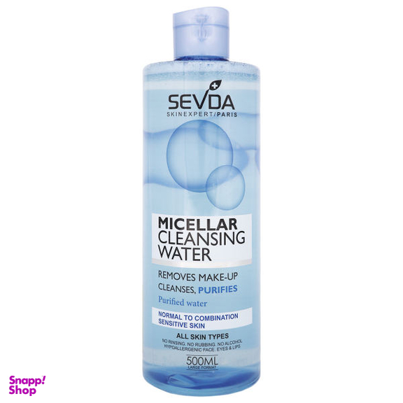 محلول پاک‌ کننده صورت سودا (Sevda) مدل Micellar Water حجم 500 میلی‌لیتر