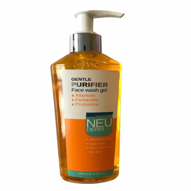 ژل شستشو صورت نیودرم (Neuderm) مدل Gentle Purifier حجم 200 میلی‌ لیتر به همراه برس پاک‌ کننده صورت مدل 001