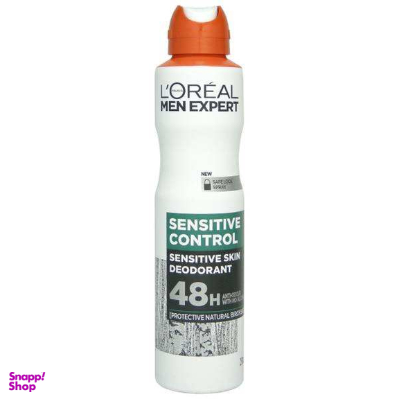 اسپری ضد تعریق مردانه لورآل (Loreal) مدل SENSITIVE CONTROL سری Men Expert حجم 250 میلیلیتر