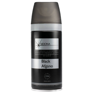 اسپری خوشبو کننده بدن مردانه سیدونا (Sidona) مدل Black Afgano حجم 150 میلی لیتر