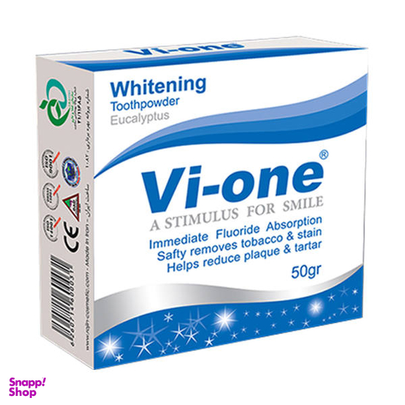 دهان شویه وی وان (Vi-One) مدل هالیتا حجم 330 میلی‌ لیتر + پودر سفید کننده مدل Eucalyptus وزن 50 گرم