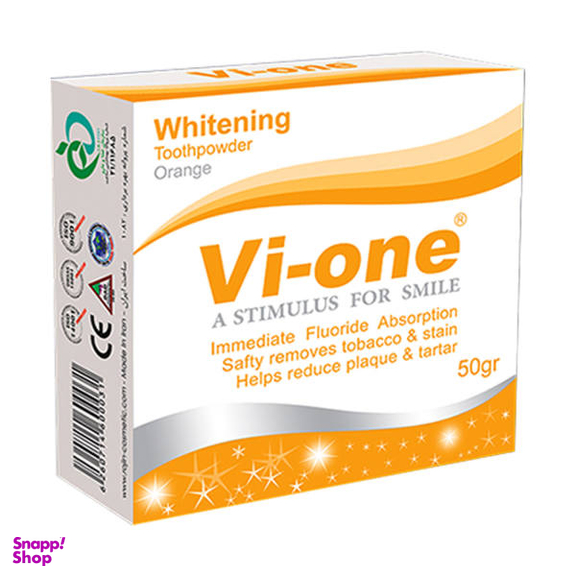 دهان شویه وی وان (Vi-One) مدل هالیتا حجم 330 میلی لیتر + پودر سفید کننده مدل Orange وزن 50 گرم