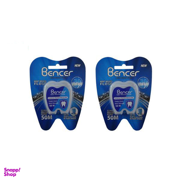 نخ دندان بنسر (Bencer) مدل Mint طول 50 متر بسته 2 عددی