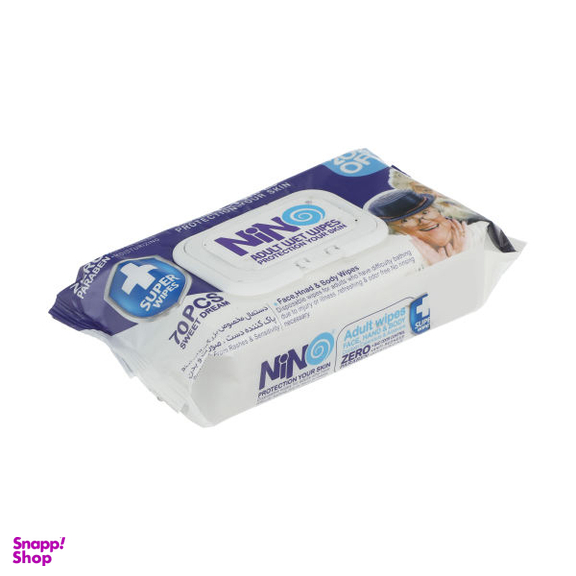 دستمال مرطوب نینو (Nino) کد 4020 بسته 70 عددی