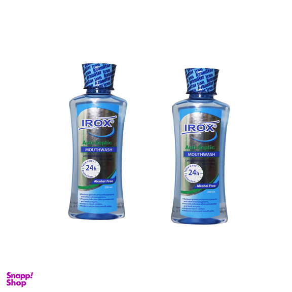 دهانشویه ایروکس (Irox) مدل Anti Septic حجم 250 میلی‌لیتر مجموعه 2 عددی