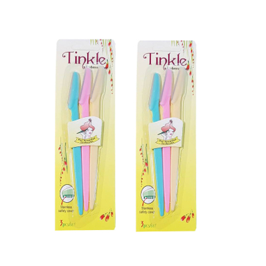 تیغ اصلاح ابرو تینکل (Tinkle) مدل Shaper بسته 3 عددی رنگ چند رنگ مجموعه 2 عددی