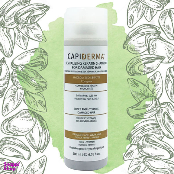 شامپو مو کپیدرما (Capiderma) مدل Keratin حجم 200 میلی‌لیتر