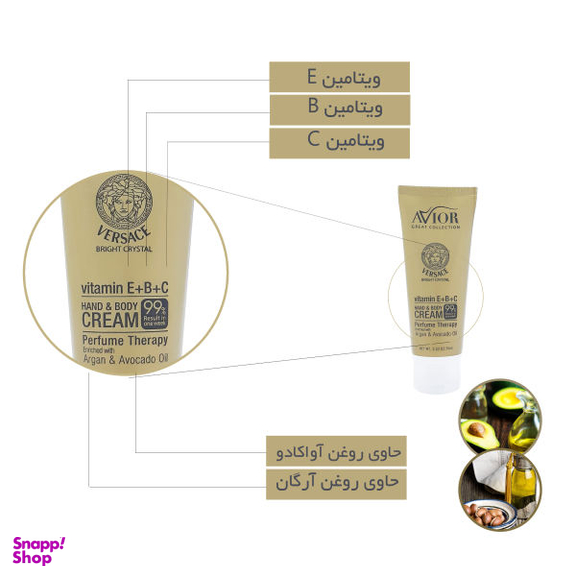 کرم مرطوب کننده اویور (Avior) مدل Versace حجم 75 میلی‌لیتر