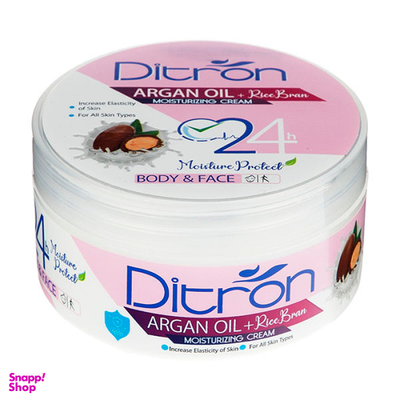 کرم مرطوب کننده دیترون (ditron) مدل Argan Oil حجم 200 میلی‌لیتر