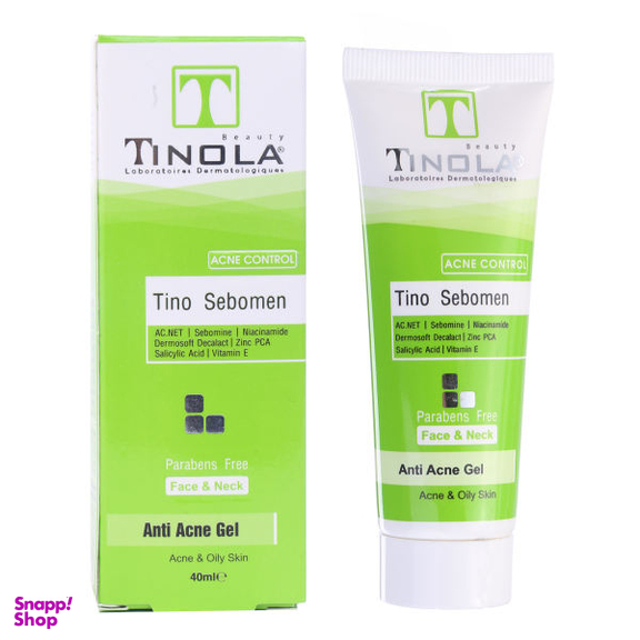 ژل ضد جوش تینولا بیوتی (Tinola beauty) مدل Tino Sebomen حجم 40 میلی‌لیتر