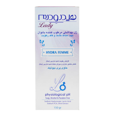 ژل بهداشتی بانوان هیدرودرم (Hydroderm) مدل Hydra Femme حجم 150 میلی‌لیتر