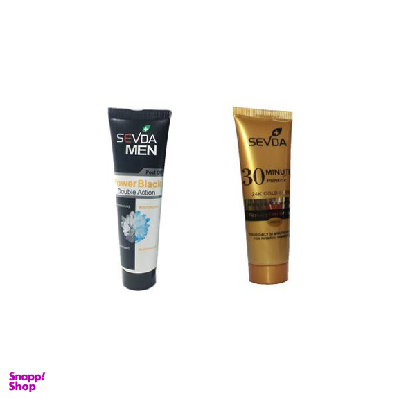 پک ماسک سودا (Sevda) مدل gold و black حجم 200 میلی‌لیتر