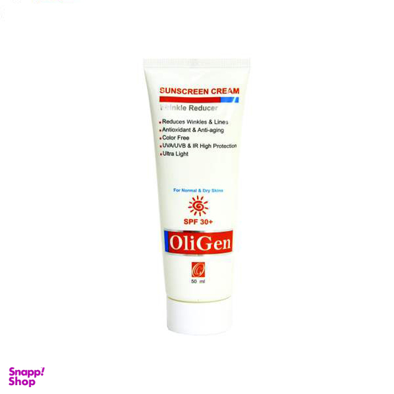 کرم ضد آفتاب اُلی ژن (Oligen) مدل DrySun30 حجم 50 میلی‌‌لیتر