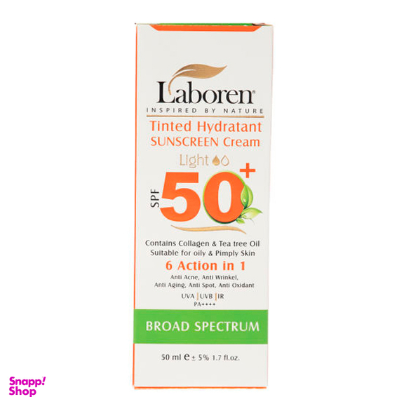 کرم ضد آفتاب رنگی لابورن (Laboren) کد 01 حجم 50 میلی‌‌لیتر