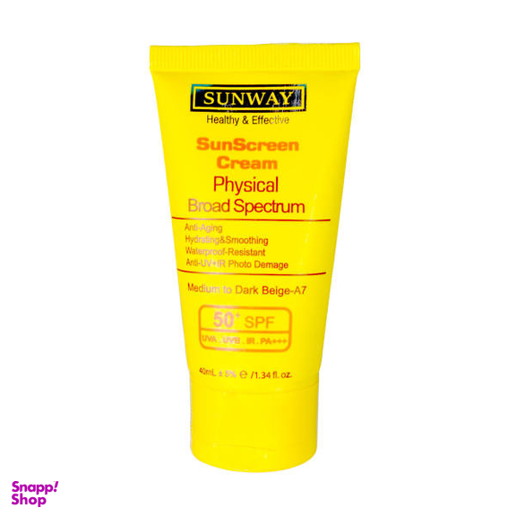 کرم ضد آفتاب سان وی (Sunway) مدل physical حجم 40 میلی‌‌لیتر