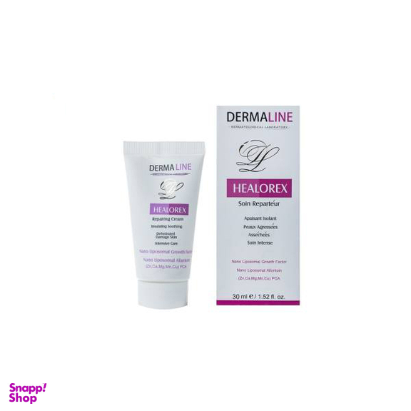کرم ترمیم کننده درمالاین (Dermaline) مدل Healorex حجم 30 میلی‌لیتر