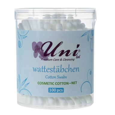گوش پاک کن یونی لد (Uni Led) مدل Wattestabchen بسته 100 عددی