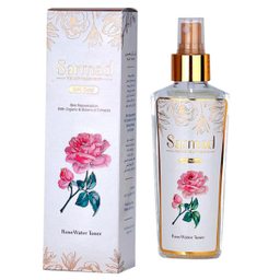 تونر پاک‌ کننده صورت سرمد (Sarmad) مدل Gold Rose Water حجم 140 میلی‌لیتر