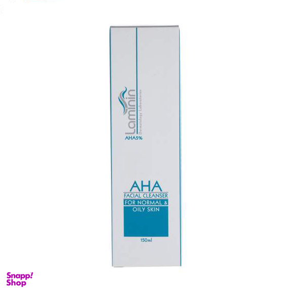 ژل شستشو و پاک‌ کننده صورت لامینین (Laminin) مناسب پوست معمولی و چرب مدل Aha حجم 150 میلی‌لیتر