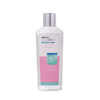 آب پاک‌ کننده آرایش صورت نیودرم (Neuderm) مدل Gentle Purifer حجم 200 میلی‌لیتر