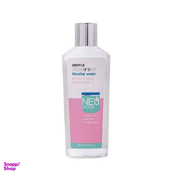 آب پاک‌ کننده آرایش صورت نیودرم (Neuderm) مدل Gentle Purifer حجم 200 میلی‌لیتر