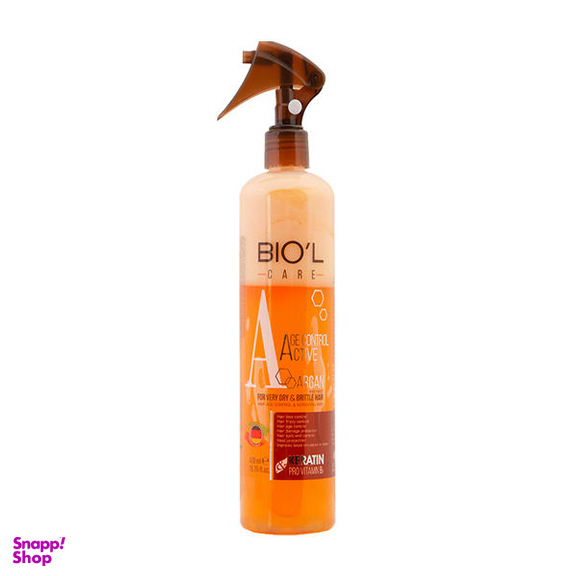 اسپری مو دو فاز بیول (Biol) مدل Argan Age Contol Active حجم 450 میلی‌ لیتر