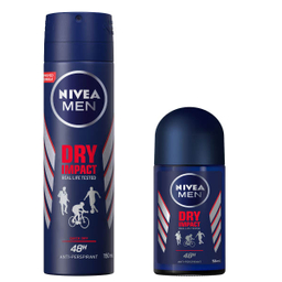 اسپری مردانه نیوآ (Nivea) مدل Dry Impact real life tested حجم 150 میلی‌لیتر به همراه رول ضد تعریق حجم 50 میلی‌لیتر