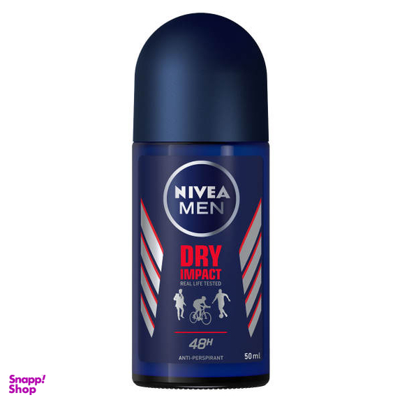 اسپری مردانه نیوآ (Nivea) مدل Dry Impact real life tested حجم 150 میلیلیتر به همراه رول ضد تعریق حجم 50 میلیلیتر