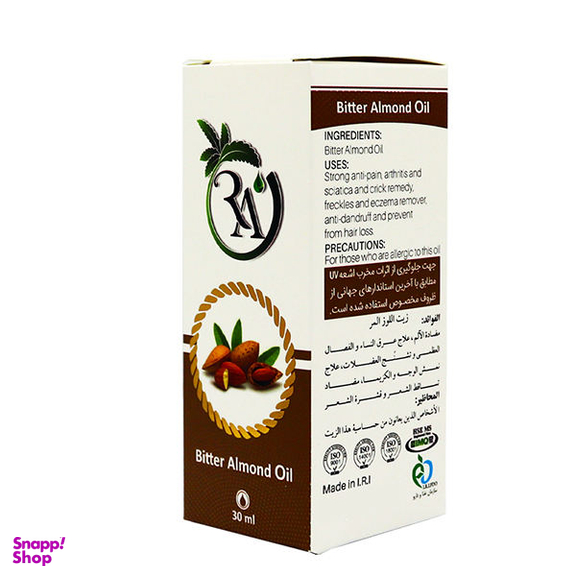 روغن ضد ریزش مو راگا (Raga) مدل بادام تلخ حجم 30 میلی‌لیتر