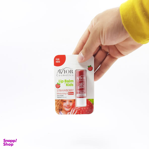 بالم لب کودک اویور (Avior) مدل توت فرنگی