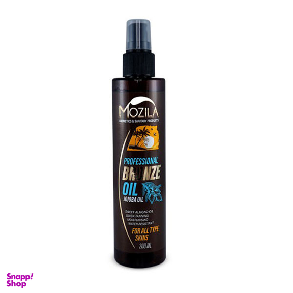 روغن برنز کننده موزیلا (Mozila) مدل jojoba oil حجم 200 میلی‌لیتر