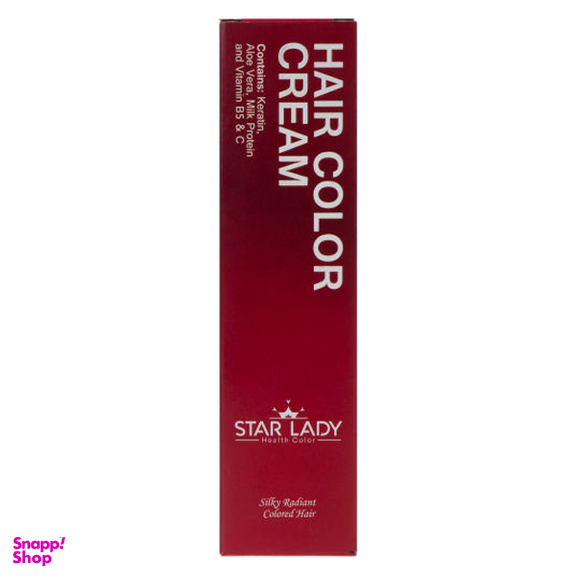 رنگ مو استار لیدی (Star Lady) شماره 3.1 رنگ قهوه‌ای خاکستری تیره حجم 120 میلی‌ لیتر