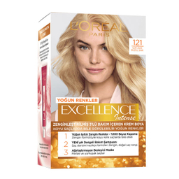 کیت رنگ مو لورآل (Loreal) مدل Excellence شماره 121 رنگ بلوند طلایی حجم 48 میلی‌لیتر