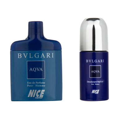ادوپرفیوم و رول ضد تعریق مردانه نایس پاپت (Nice Puppet) مدل Bvlgari Aqva مجموعه 2 عددی