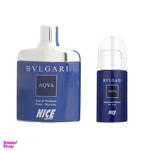 ادوپرفیوم و رول ضد تعریق مردانه نایس پاپت (Nice Puppet) مدل Bvlgari مجموعه 2 عددی