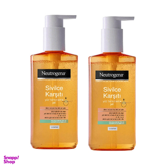 ژل صورت ضد آکنه نوتروژینا (Neutrogena) حجم 200 میلی‌ لیتر مجموعه 2 عددی