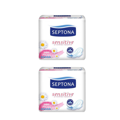 نوار بهداشتی سپتونا (Septona) قطر نازک مدل Super Sensitive مجموعه 2 عددی