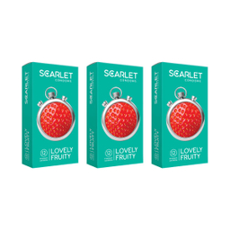 کاندوم اسکارلت (Scarlet) مدل Lovely Fruity بسته 3 عددی